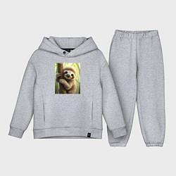 Детский костюм оверсайз Ленивец в лесу