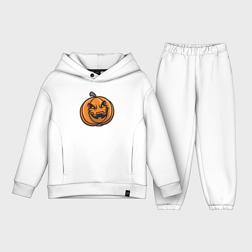 Детский костюм оверсайз Pumpkin Halloween / Белый – фото 1