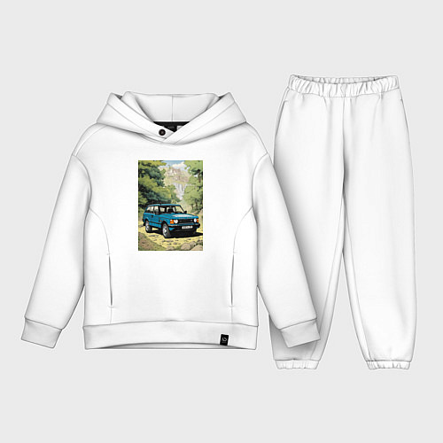 Детский костюм оверсайз Land Rover - Range Rover 1998 / Белый – фото 1