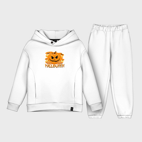 Детский костюм оверсайз Orange holiday halloween / Белый – фото 1