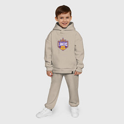 Детский костюм оверсайз Los Angelas Lakers star, цвет: миндальный — фото 2