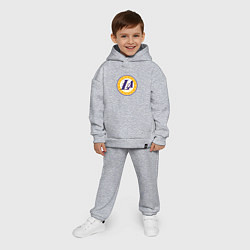 Детский костюм оверсайз Lakers stars, цвет: меланж — фото 2
