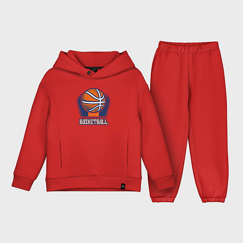 Детский костюм оверсайз Style basketball / Красный – фото 1