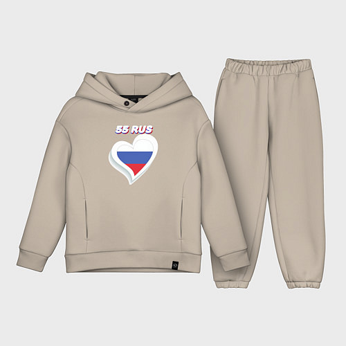 Детский костюм оверсайз 55 регион Омская область / Миндальный – фото 1