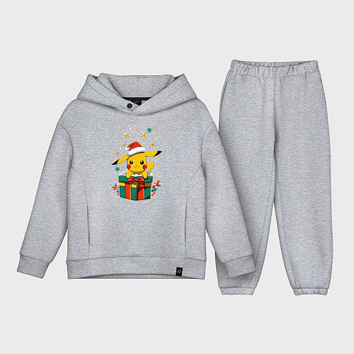 Детский костюм оверсайз Новогодний пика-пика / Меланж – фото 1