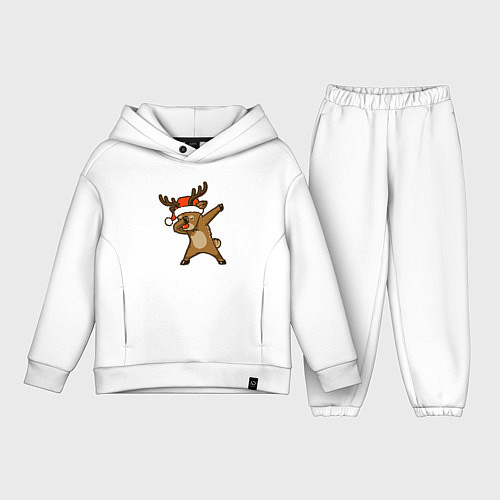 Детский костюм оверсайз Dabbing deer / Белый – фото 1