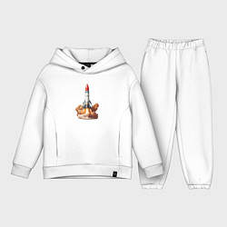 Детский костюм оверсайз Взлет космической ракеты