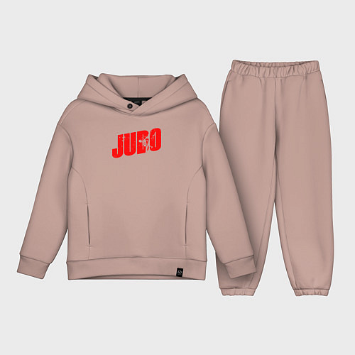 Детский костюм оверсайз Judo red / Пыльно-розовый – фото 1