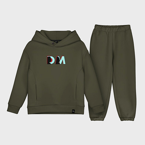 Детский костюм оверсайз Depeche Mode - DM logo / Хаки – фото 1
