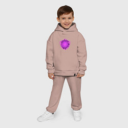 Детский костюм оверсайз Биткоин розовый, цвет: пыльно-розовый — фото 2