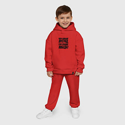 Детский костюм оверсайз Чем больше преград тем слаще победа, цвет: красный — фото 2