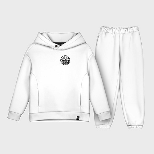 Детский костюм оверсайз Оберег здоровья здрабережень на груди / Белый – фото 1