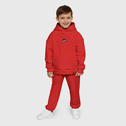 Детский костюм оверсайз Jungkook k-stars, цвет: красный — фото 2