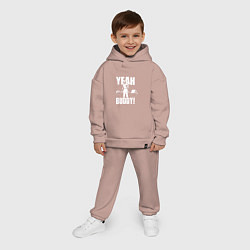 Детский костюм оверсайз Yeah buddy - Ронни Коулман, цвет: пыльно-розовый — фото 2