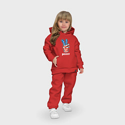 Детский костюм оверсайз USA peace, цвет: красный — фото 2