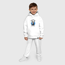 Детский костюм оверсайз Панда с молоком, цвет: белый — фото 2