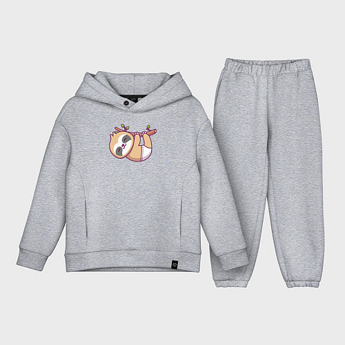 Детский костюм оверсайз Baby sloth / Меланж – фото 1