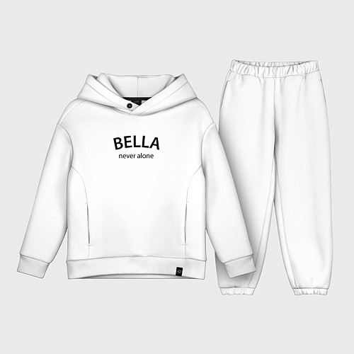 Детский костюм оверсайз Bella never alone - motto / Белый – фото 1