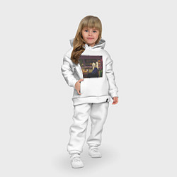 Детский костюм оверсайз Комната ретро геймера с Doom, цвет: белый — фото 2