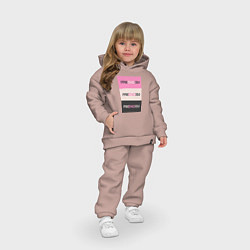 Детский костюм оверсайз V Fri END S - friends song, цвет: пыльно-розовый — фото 2