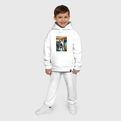 Детский костюм оверсайз Булли в картине крик - нейросеть, цвет: белый — фото 2