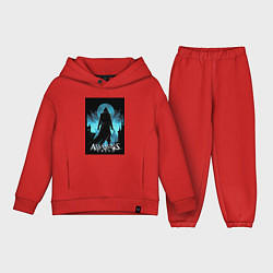 Детский костюм оверсайз Assassins creed темная ночь, цвет: красный