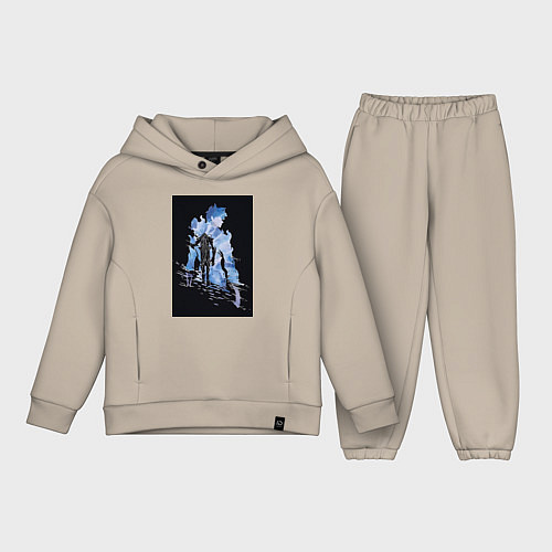 Детский костюм оверсайз Поднятие уровня в одиночку охотник Джин Ву / Миндальный – фото 1