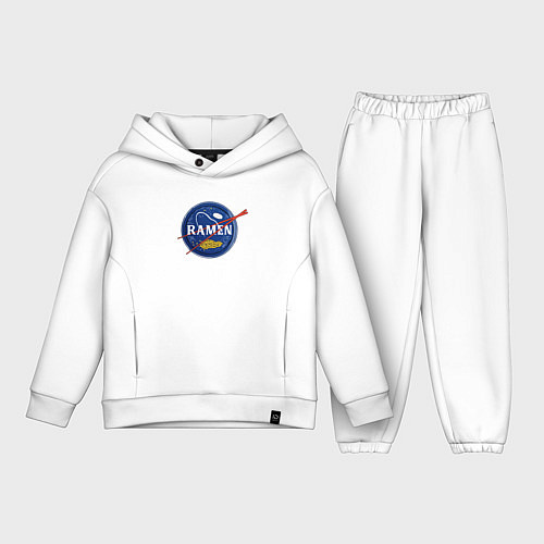 Детский костюм оверсайз Рамен в стиле NASA / Белый – фото 1