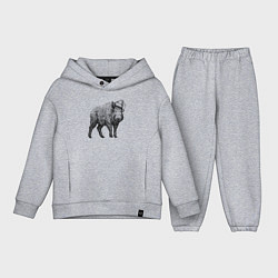 Детский костюм оверсайз Кабан в новогоднем колпаке