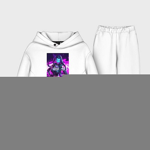 Детский костюм оверсайз League of Legends Akali Kda / Белый – фото 1