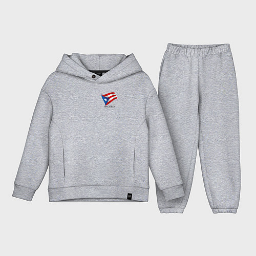 Детский костюм оверсайз Im Cuban - motto / Меланж – фото 1