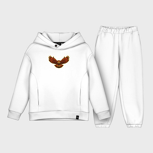 Детский костюм оверсайз Полёт совы / Белый – фото 1