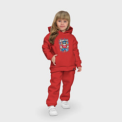 Детский костюм оверсайз Роблокс люблю, цвет: красный — фото 2