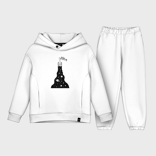 Детский костюм оверсайз Художник космонавт / Белый – фото 1