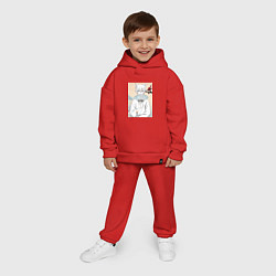 Детский костюм оверсайз Очень приятно Бог Томоэ, цвет: красный — фото 2