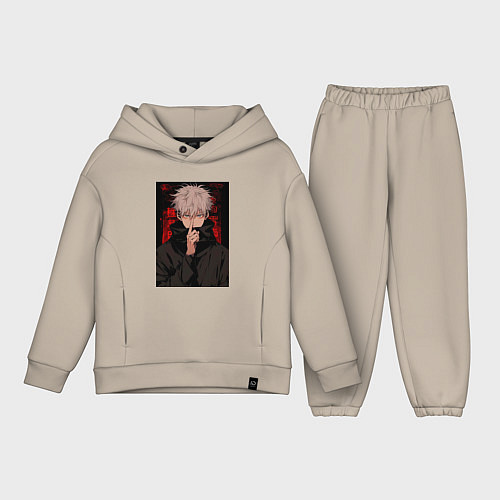 Детский костюм оверсайз Магическая битва Тогэ Инумаки / Миндальный – фото 1