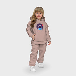 Детский костюм оверсайз Spaceman programmer, цвет: пыльно-розовый — фото 2
