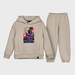 Детский костюм оверсайз Ковбой Бибоп Спайк Шпигель Красный дракон