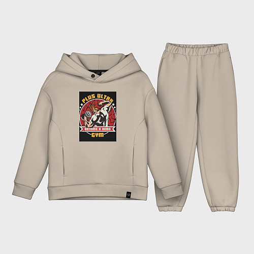 Детский костюм оверсайз Моя геройская академия Всемогущий зал / Миндальный – фото 1