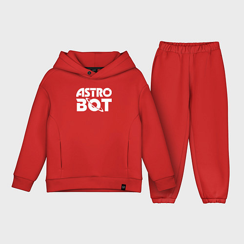Детский костюм оверсайз Astro bot logo / Красный – фото 1
