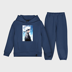 Детский костюм оверсайз Магическая битва Сатору Годзё в повязке