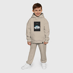 Детский костюм оверсайз Subaru авто, цвет: миндальный — фото 2