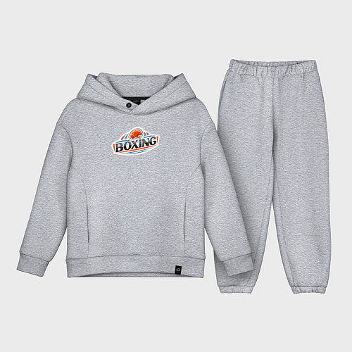 Детский костюм оверсайз Boxing team / Меланж – фото 1
