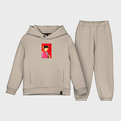 Детский костюм оверсайз Чон Джонгук / Миндальный – фото 1