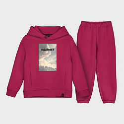 Детский костюм оверсайз Georgiy облака, цвет: маджента