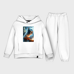 Детский костюм оверсайз Кот сварщик - нейроарт