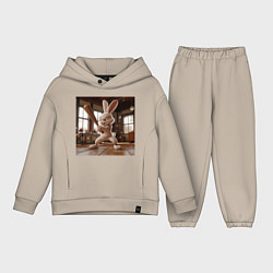 Детский костюм оверсайз Заяц и бейсбол