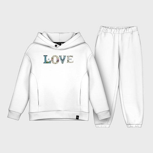 Детский костюм оверсайз Love с природой / Белый – фото 1