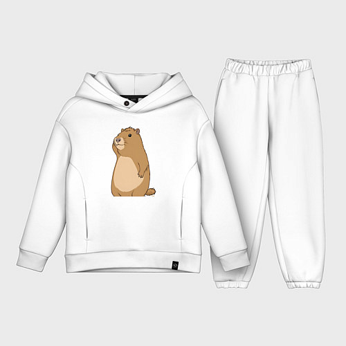 Детский костюм оверсайз Прекрасная капибара / Белый – фото 1