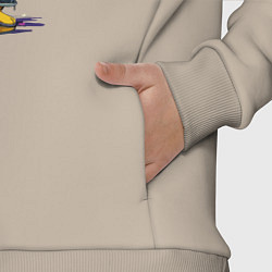 Детский костюм оверсайз Cool Pikachu - watercolor sketch, цвет: миндальный — фото 2